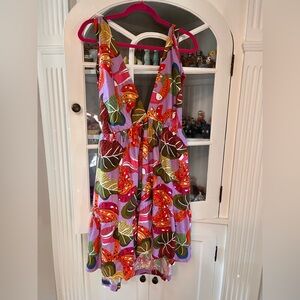 NWT House of Harlow 1960 Multicolor Leaf Pattern Dress
